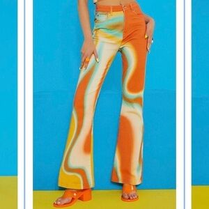Jaded London Ombré Swirl High Waisted Pants